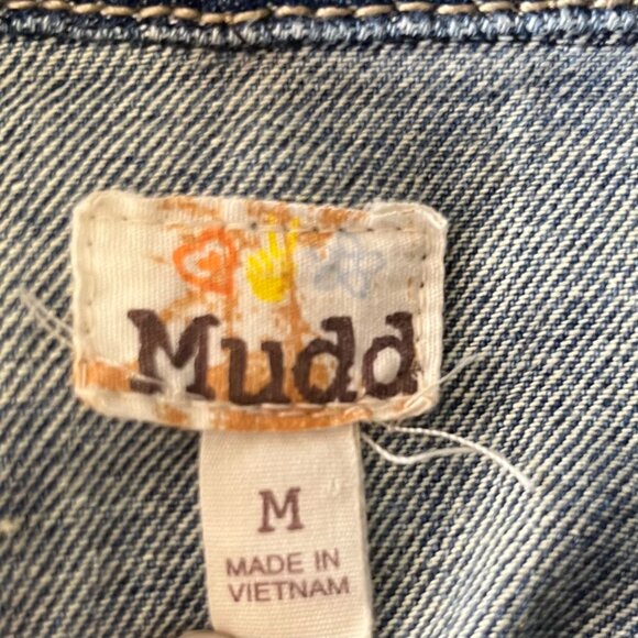 Mudd Kent State Custom Made Denim Jean Jacket Womens Medium Distressed - Picture 13 of 16